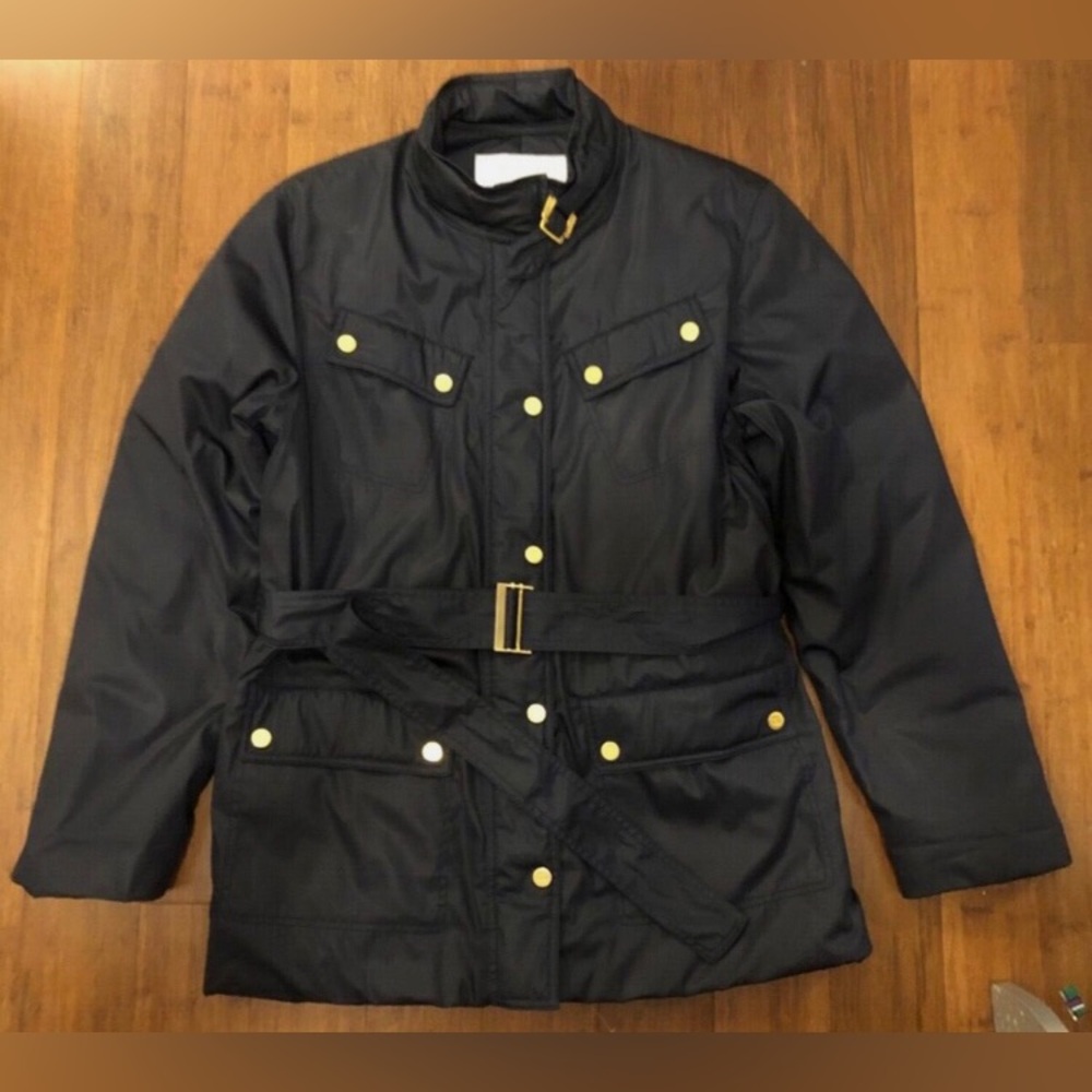 Doncaster Black Ski Jacket with Gold Accents